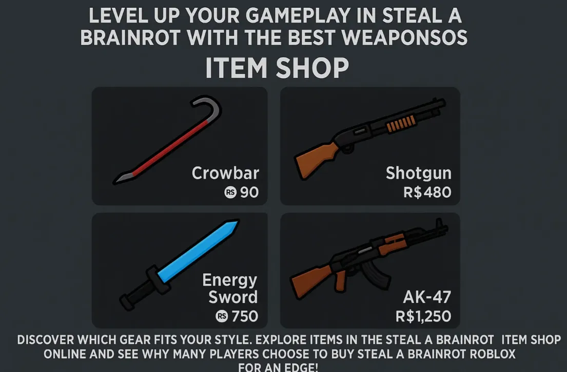 Best Weapons to Use in Steal A Brainrot