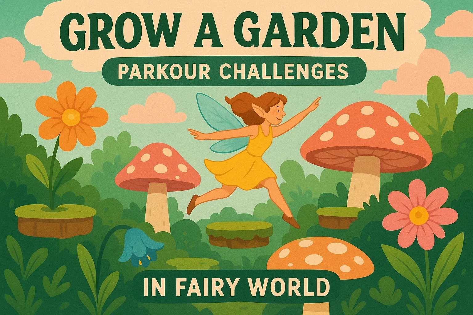 Grow A Garden Parkour Challenges in Fairy World