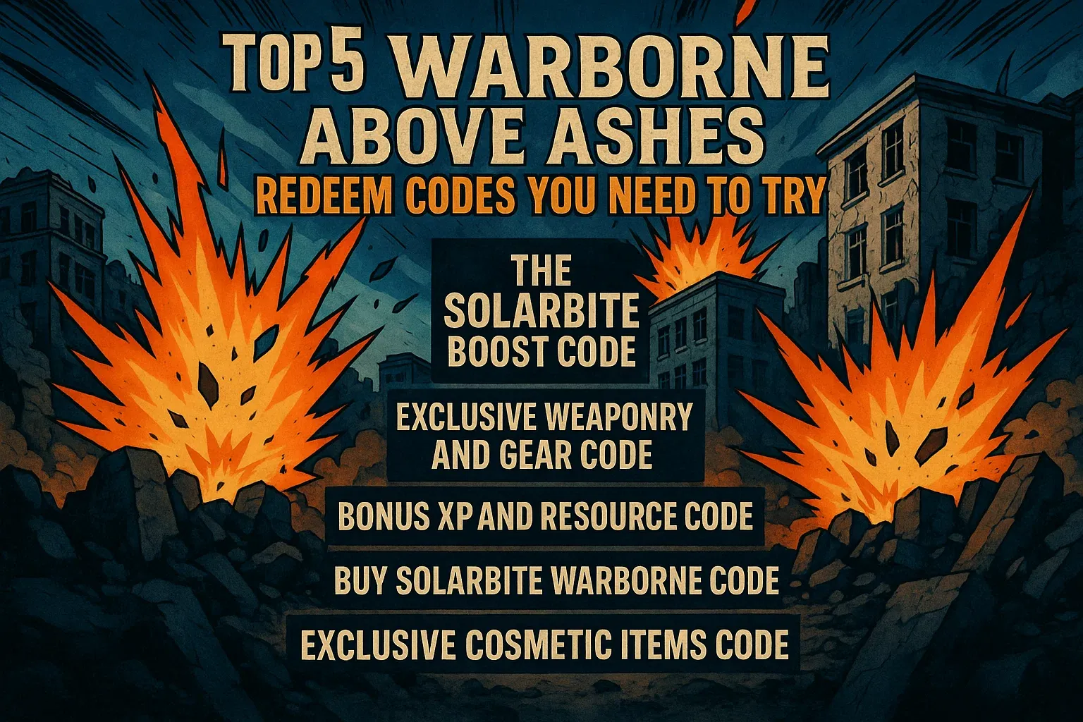 Top 5 Warborne Above Ashes Redeem Codes You Need to Try