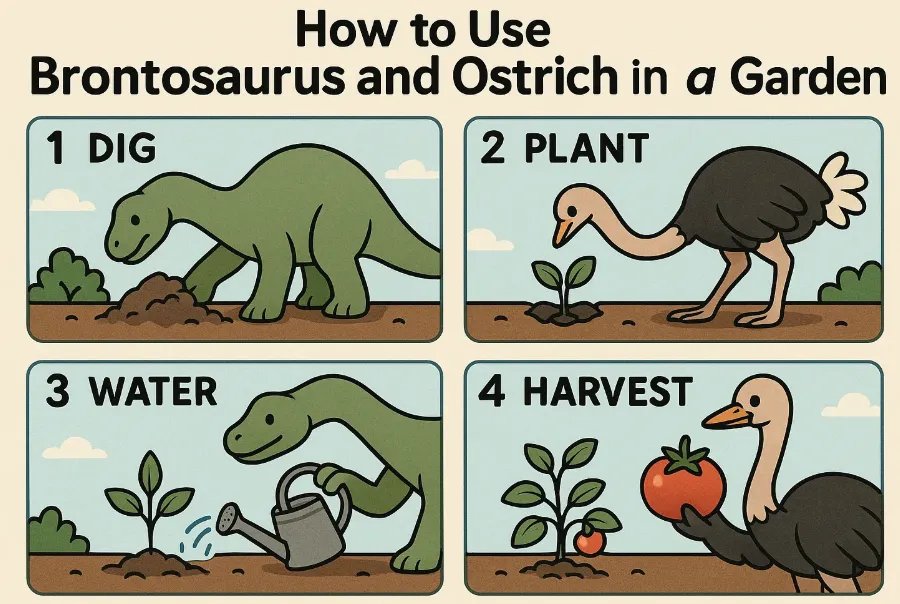 How to Use Brontosaurus and Ostrich in Grow A Garden