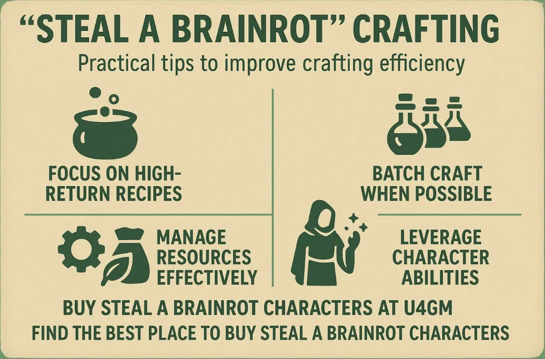 U4GM - Steal A Brainrot Crafting Efficiency Tips for Advanced Players